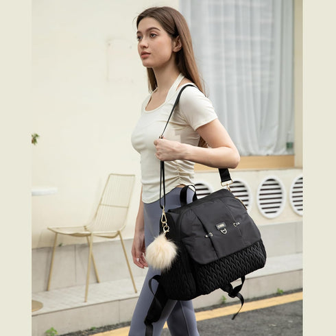 Backpack Allie Stylish Diaper Bag,Travel Baby Bag with Insulated Pockets,Changing Pad, Stroller Clips, Shoulder Strap