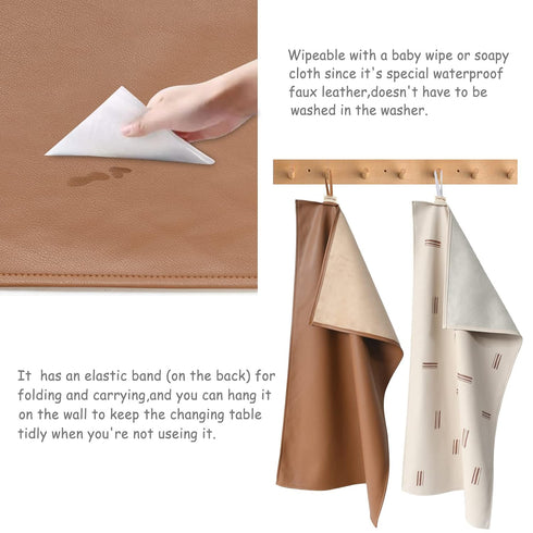 Owlowla Baby Diaper Changing Pad - Portable Travel Changing Mat Liner for Baby and Small Toddler