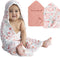 2 Pack Hooded Baby Towel Set Ultra Soft Absorbent Muslin Cotton Bath