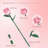 Set, Pink Roses Flower Bouquet Building Artificial Flowers Botanical Collection Compatible with Lego Flowers for Adults