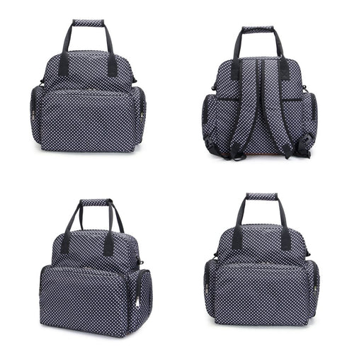 Unknown Backpack Diaper Bag Handbag Shoulder Straps Multi-Function Waterproof Travel for Baby Care (Blue)