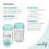 (Set 2, 160 ml) Motif Medical Breast Milk Storage Bottles for Luna Breast Pump - Durable Plastic Breastfeeding