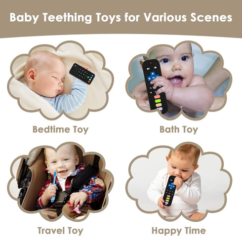 Baby Teething Toys, Remote Control Shape Teether, Cell Phone Chew Toy for Babies 3-24 Months, BPA Free