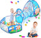 3 in 1 Kids Play Tent for Toddler with Baby Ball Pit, Play Tunnel, Indoor Outdoor Playhouse for Boys and Girls Gifts