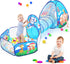 3 in 1 Kids Play Tent for Toddler with Baby Ball Pit, Play Tunnel, Indoor Outdoor Playhouse for Boys and Girls Gifts