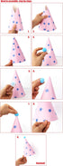 Beurio Party Hats with Pom Poms - Birthday Cone Hats 12 Pack for Kids Adults, Colorful Pastel