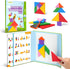 BenBen Travel Tangram Puzzle with Magnetic Wooden Shapes, Extra Large Dual-Sided Magnet