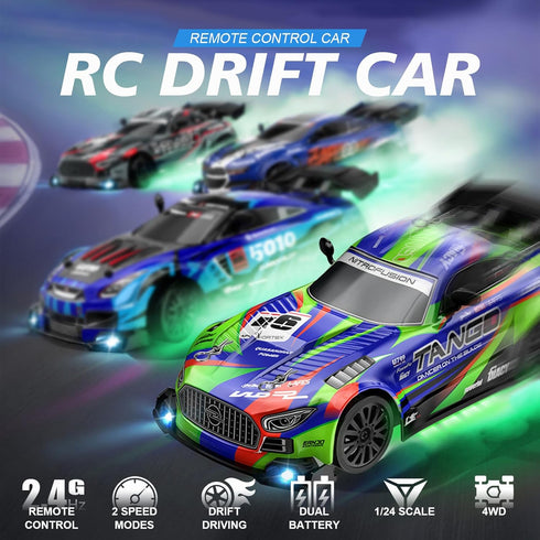EOQIFJM Controller,1:24 4WD Drift RC Car for Electric Toy Car Hobby Racing Car Toys with High Speed RC Drift Cars