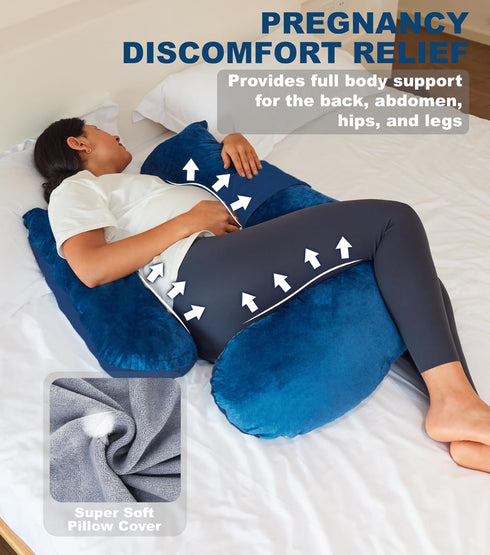 YZCCtixi Pregnancy Pillows for Sleeping, Maternity Pillow for Side Sleeper, Support for Back, Legs, Belly, HIPS