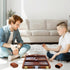 Backgammon Set for 2 Players, Classic Portable Board Game with PU Leather Case (Brown, 15inch)