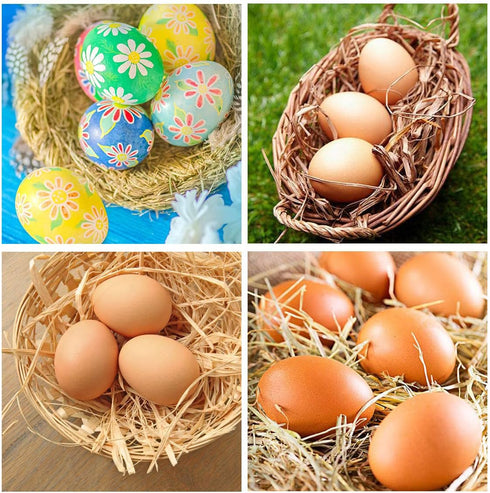6Pcs YunKo Wooden Fake Eggs Brown Wood Nest Easter Eggs for Craft Decorate Get hens to Lay Egg Chicken Coop Accessories