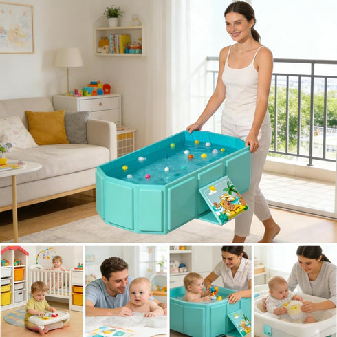 Generic Summer Portable Bathing Tub for Kids | Boys Girls Bathtub | Compact Kids Bathing Tub | for Home Apartment