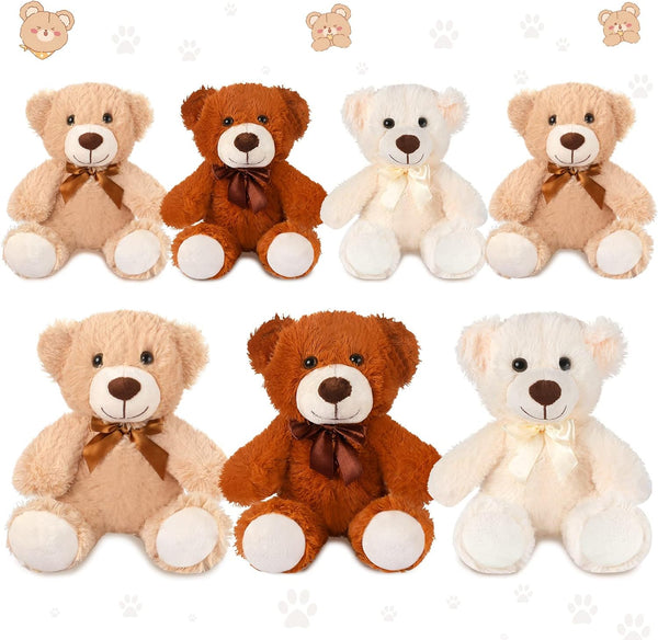 Zomiboo 7 Packs Plush Bear Stuffed Animals Plush Soft Cute Stuffed Dolls
