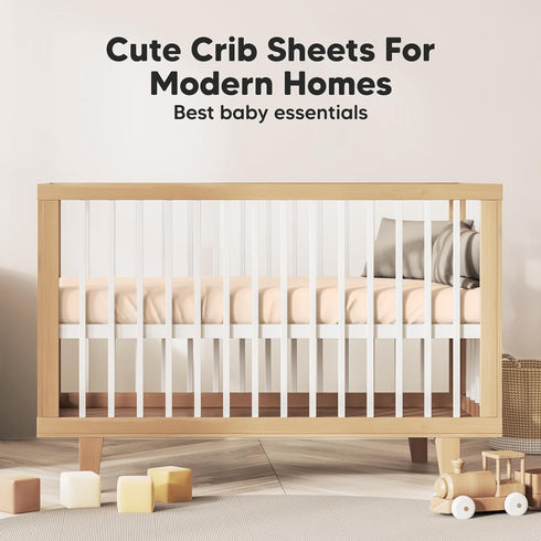 2-Pack 52x28 Cozy KeaBabies Baby Crib Sheets for Boys, Girls - Viscose Derived from Bamboo Toddler Bed Sheets Neutral