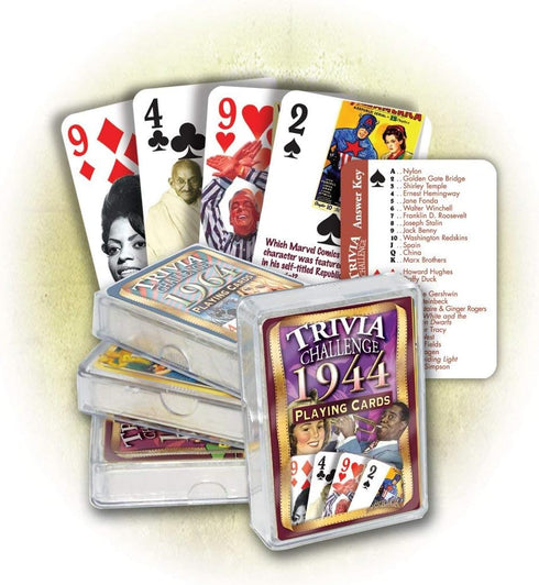 Flickback Media 1944 Trivia Playing Cards 80th Birthday Gift