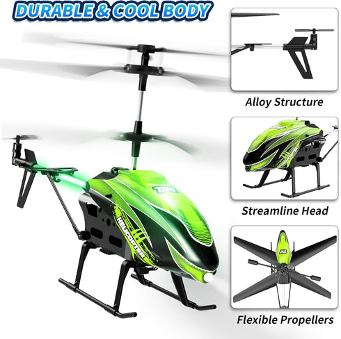 26 Flight(2 8 8-12(Green) Dwi Dowellin RC Helicopter, Remote Control Helicopter Toy for Kids with Mins Batteries)