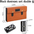 Set 6 Set Bucher&Rossini Dominoes Double - Classic Black Domino's Game for Adults and Kids Idea Gift Present for Domino