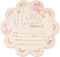 Nogeqi Hello World Newborn Sign, 6 Inch Pink Butterfly Baby Name Announcement Sign,