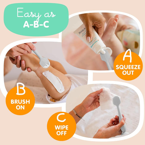Bumco Baby Bum Brush + Mini Diaper Cream Spatula with Case - BPA-Free Butt Spatula Baby, Soft Diaper Spatula, Baby