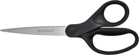 Westcott 16451 8-Inch KleenEarth Recycled Scissors for Office and Home, Black