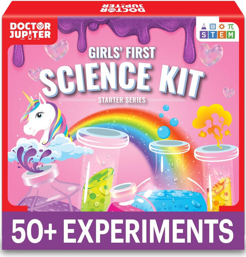 Doctor Jupiter Girls’ First Science Kit for Ages 4-12 | 50+ Experiments, STEM Learning & Educational Toys