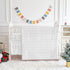 White Crib Bedding Set Tufted Dots Jacquard Baby Comforter with Fitted Sheet