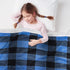 Ultra Soft Sherpa Fleece Plaid Baby Blanket, Cozy Plush Throw Blanket for Kids, Reversible Plaid, Washable