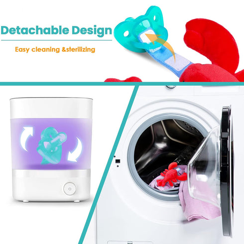 NiBaby 0+ Pacifier with Infant Plush Pacifier Holder, BPA Free Silicone Teether Soothie Snuggle Pacifier