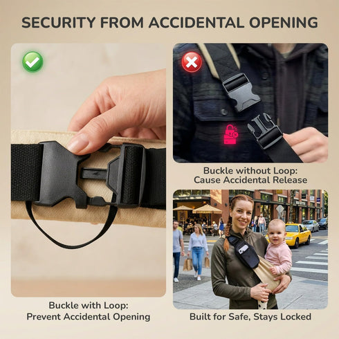LizaBloom 1544 lbs Baby Sling Carrier, Toddler Carrier with Adjustable Padded Shoulder Straps, Non-Slip Support