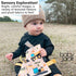 The Learning Lovey 8x8 Baby Jack & Co Construction Lovey Tag Toy for Babies - Baby Crinkle Toy - Soft & Safe - Learn