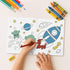 Set 3 48 ZICOTO Fun Coloring Books for Kids of Exciting Dinosaur, Space & Trucks Coloring Book for Boys Ages Easy