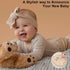 Josojoou 5.7in 3D Baby Name Announcement Sign, Wooden Newborn Birth Announcement Sign, Double-sided Hello World Newborn