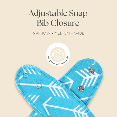 Dodo Babies Bandana Drool Bib Set, Eight 100% Cotton Bibs with Soft Lining, 2 Pacifier Clips, Blue Gift Bag