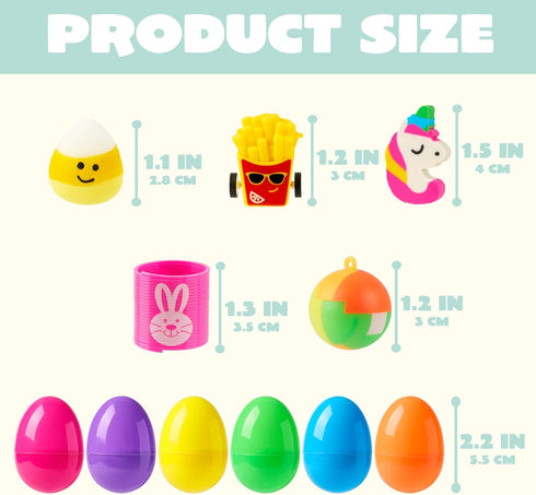 160 JOYIN PCS Prefilled Easter Eggs with Assorted Toys for Easter Egg Hunt Supplies, Basket Stuffers, Classroom Prizes