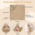 HUITAO 2 Pack 6-Layer 100% 32x32 Inch Hooded Baby Bath Towels for Newborn, - Muslin Cotton, Soft Absorbent Baby Towels