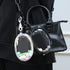 Clear Doll Display Case Keychain for Mystery Box Mini Figures, PVC Doll Bag Keychain Charms with Pompom Ball