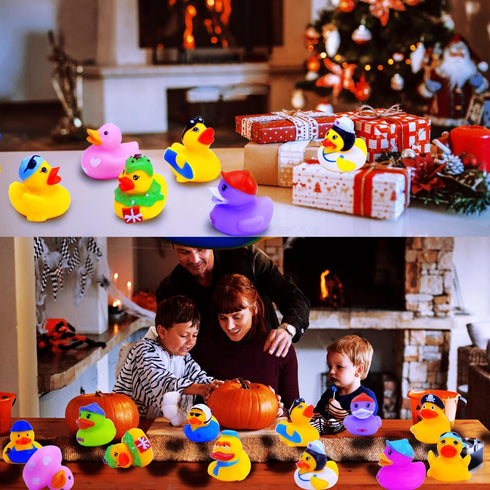 Yomwet Swimming (12 Pack) Rubber Ducks Toy Duckies for Kids,Baby Bath Toys, Toddlers Floater Duck Showers