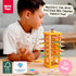 3+ 4-in-1 Nene Toys BeeFall Wooden Tower Game for Kids Stick Drop Bee Game with Dice & Action Cards, Rainbow Sticks