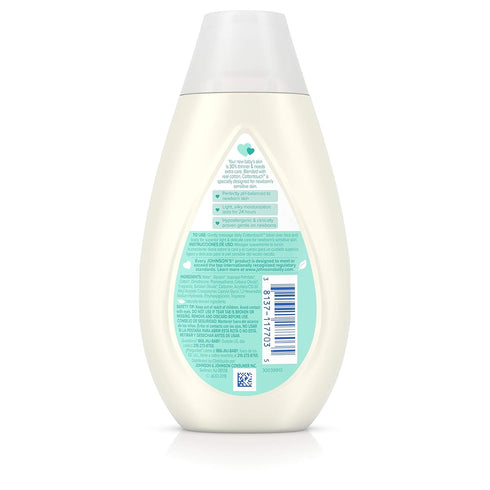Johnson's 6.8 oz Cotton Touch Newborn Baby Face and Body Lotion, Made with Real Cotton, fl.