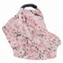 Butterfly Nursing Cover Cherry Blossom Carseat Covers Baby Car Seat Cover for Girls,Stretchy Car Seat Canopy Multiuse