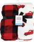 30x36 inches Hudson Baby Unisex Baby Silky Plush and Coral Fleece Blanket, Christmas Tree Truck