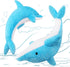 MorisMos 55" Giant Blue Dolphin Stuffed Animal Plush Toy - Soft Marine Gifts for Kids
