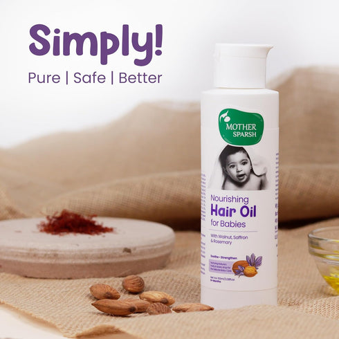 Mother Sparsh 21 100 ML Ayurvedic Baby Hair Oil with Herbs & Oils for Babys Tender Scalp & Hair