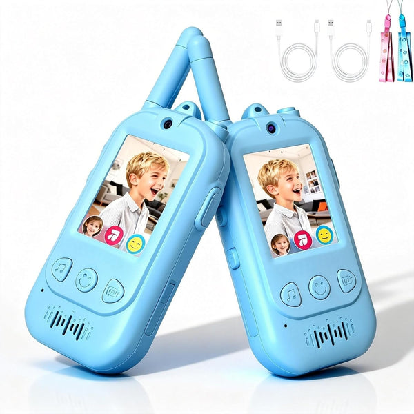NFunalk Video Walkie Talkies, Kids Adventure Toys with Screen, Video Walkie Talkies for