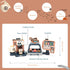 Jomifin Playset 41 Pretend Play Coffee Shop PCS with Coffee Maker Machine, Sound Cash Register and Dessert Bakery