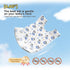 24 Pack 13.78x 9.45 (24pcs Disposable Feeding Bibs, Individual for Baby & Kids -Adjustable Adhesive Tabs, Toddler Bibs