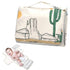 Jihqo Diaper Changing Pad Western Desert Landscape Portable Diaper Clutch with Built-in Pillow Travel Changing Mat