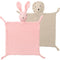 Organic Cotton Bunny & Lion Loveys, Soft Breathable Newborn Security Blanket, Neutral Muslin Fabric, Perfect Present