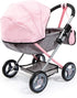 Bayer Dolls 4-in-1 Toy Baby Doll Pram Stroller Cosy Set, Fits Dolls Up to 18" (Pink/Grey)