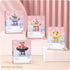 Flower Building Blocks Set with Dust-Proof Dome, Simulation Bouquet for Valentine's Day Home Decor